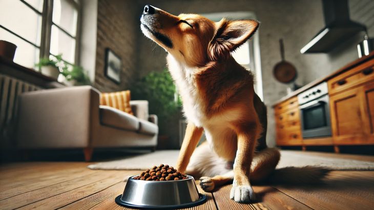 犬が上を向いて食べるのは問題？