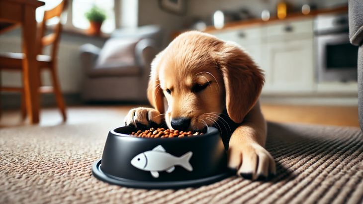 犬が餌皿を鼻で押すのはどういう意味？