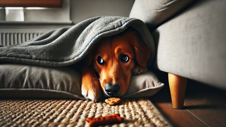 犬がおやつを隠れて食べるのは警戒？