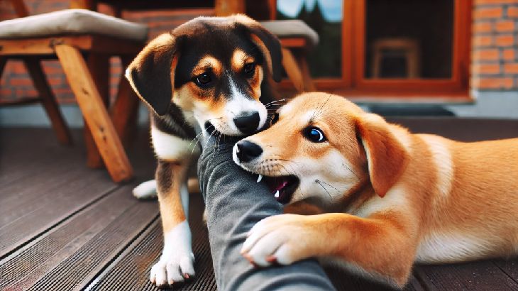 犬のじゃれあいで足を噛む意味