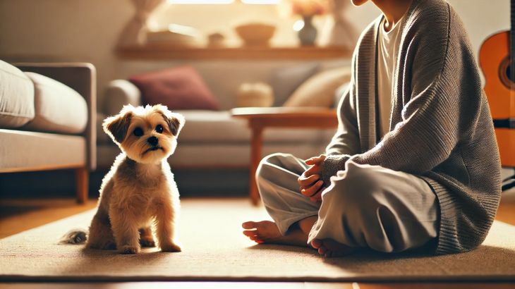 犬は他人や初対面でも膝に乗る？