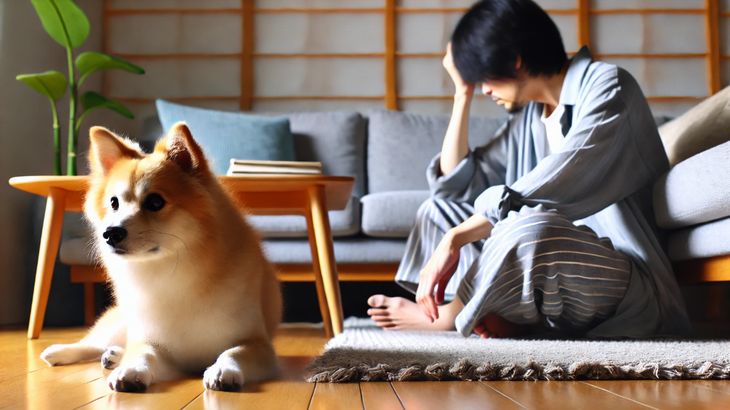 犬が膝の上に乗らない人の特徴